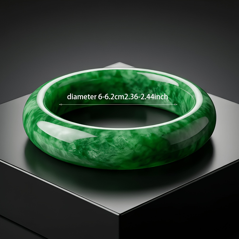 Women's Solid Emerald Bracelet, Bohemian Vintage Style